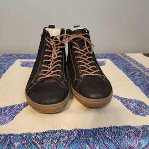 Remonte Cecelia Suede High Top Winter Shoe Wool Lined Zip Side Black EU 38